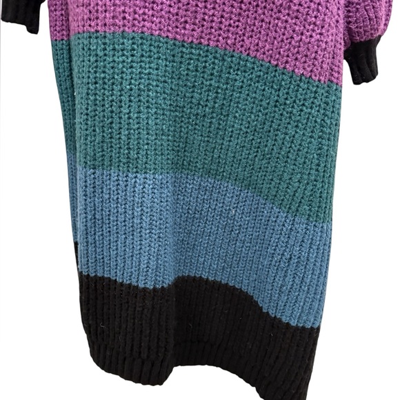 TORRID Women’s Chunky Duster Balloon Sleeve Sweater Multi Stripe Size 1 - Picture 10 of 13